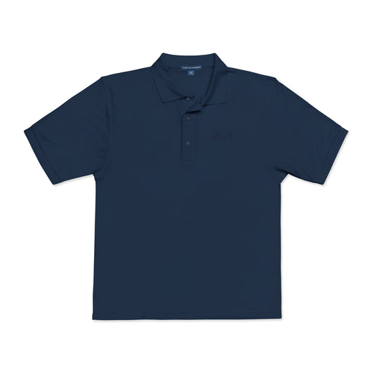 Signature Brand Unisex Navy Embroidered Polo Shirt